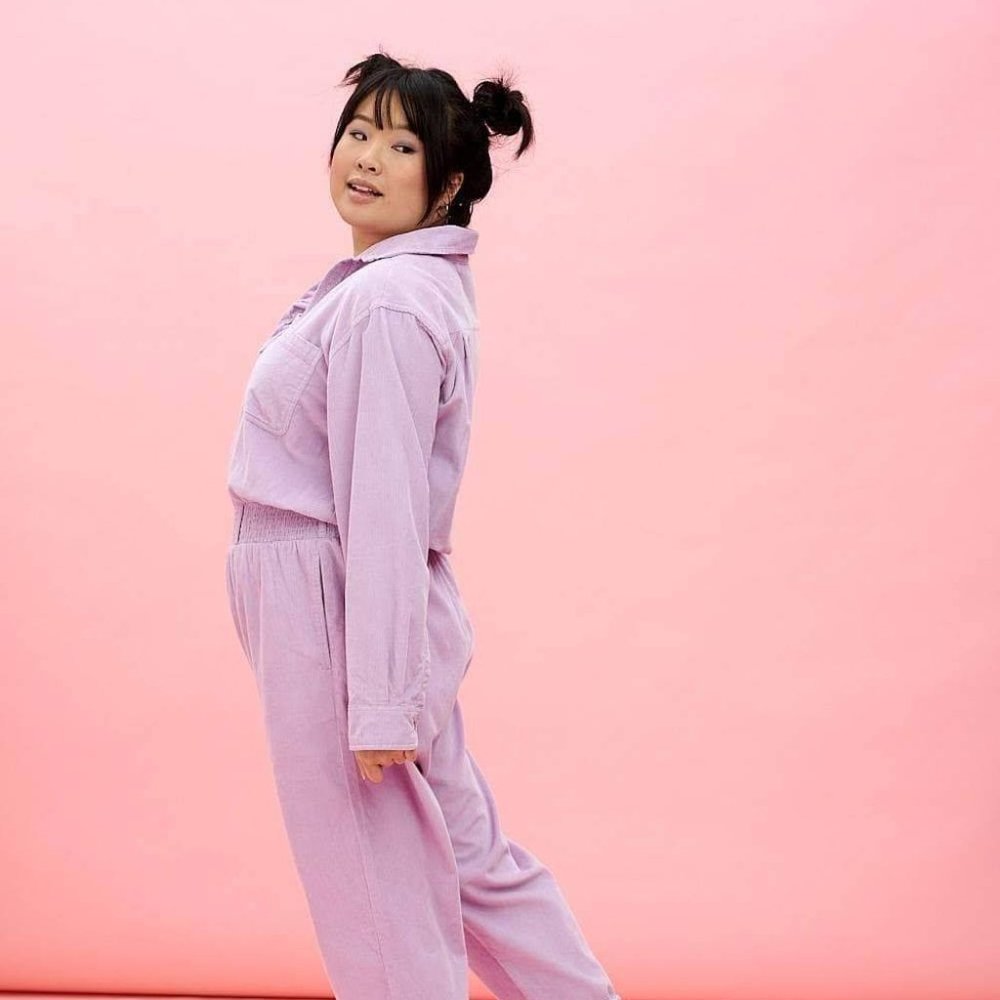 Purple Orchid Corduroy Lucy & Yak Boilersuit